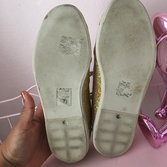 On Sale! Glittery Gold Slip-on Shoes - Picture 5 of 5